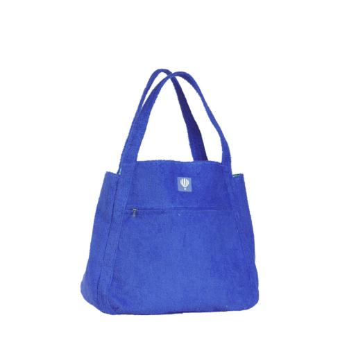 Grand sac de plage tendance en éponge- PATOU Bleu